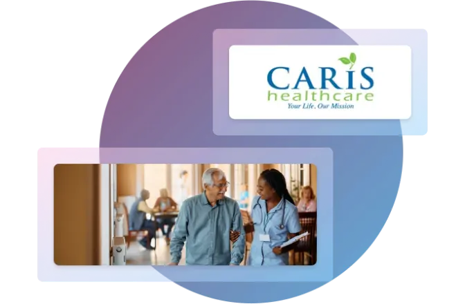 Caris Healthcare professionals providing patient care