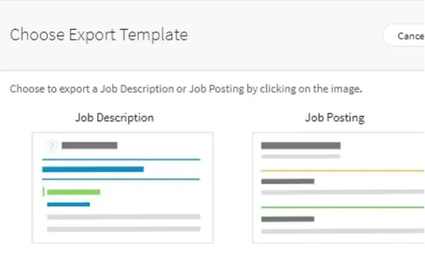 Custom export templates